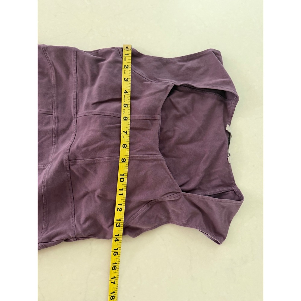 Athleta Womens Purple Organic Cotton Square Neck Sleeveless A-Line Dress Size M - Picture 5 of 8